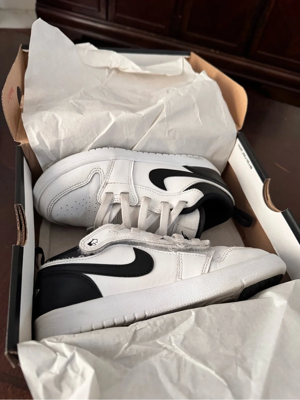 Jordan Low-Top Sneakers in White and Black